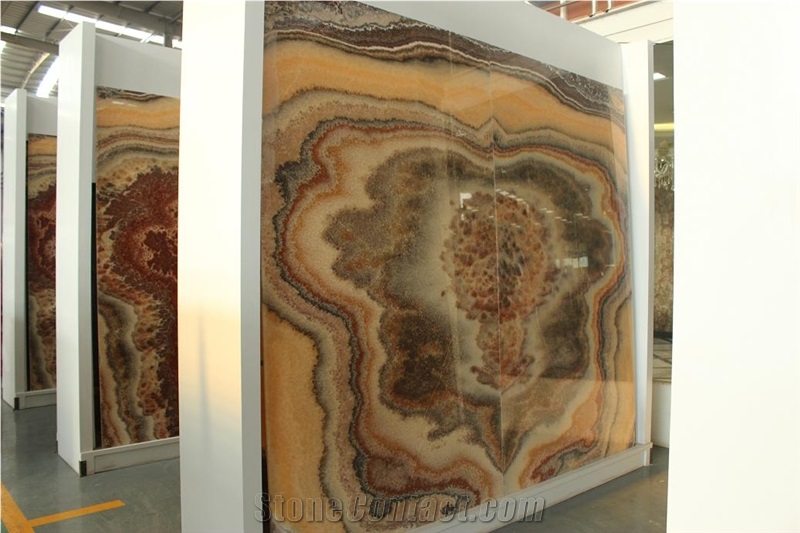 Book Match Onyx Slabs/Tile,High,Exterior-Interior Wall,Floor Applications,New,High Quanlity，Wall Painting