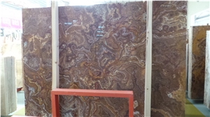 Brown Tiger Onyx Slab & Tiles for Wall Covering,Floor Covering,Floor Tiles