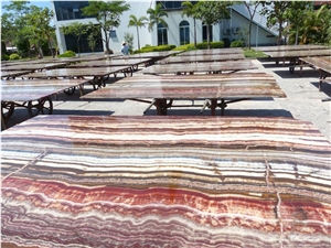 Colorful Onyx Marble Slabs/Tile,Wall Cladding/Cut-To-Size for Floor Covering,Interior Decoration Indoor Metope, Stage Face Plate, Outdoor Metope