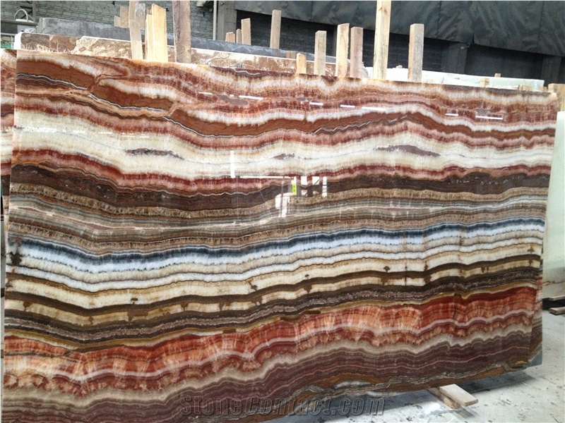 Colorful Onyx Slabs/Tile,Wall Cladding/Cut-To-Size for Floor Covering,Interior Decoration Indoor Metope, Stage Face Plate, Outdoor Metope, Cheap