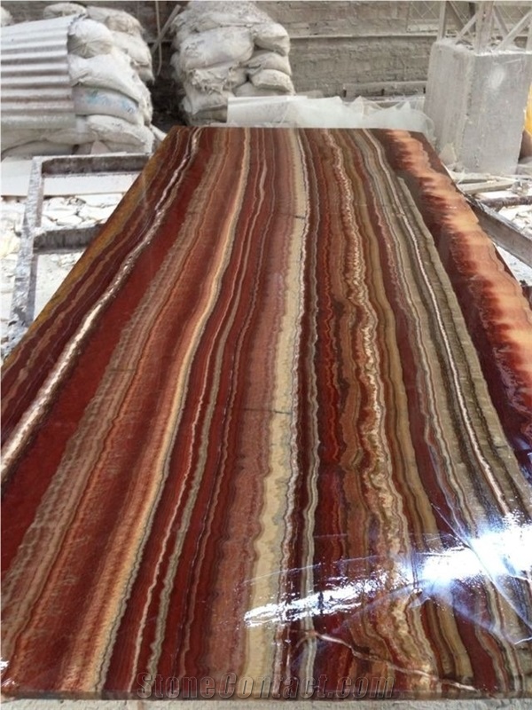 Fantasitico Onyx Book Match Polished Slab for Background,Competitive Price Polished Wall Covering