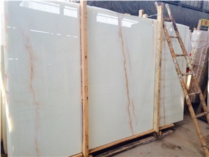 High Quality White Onyx Polished Tiles &Big Slab,Competitive Price Wall&Floor Covering