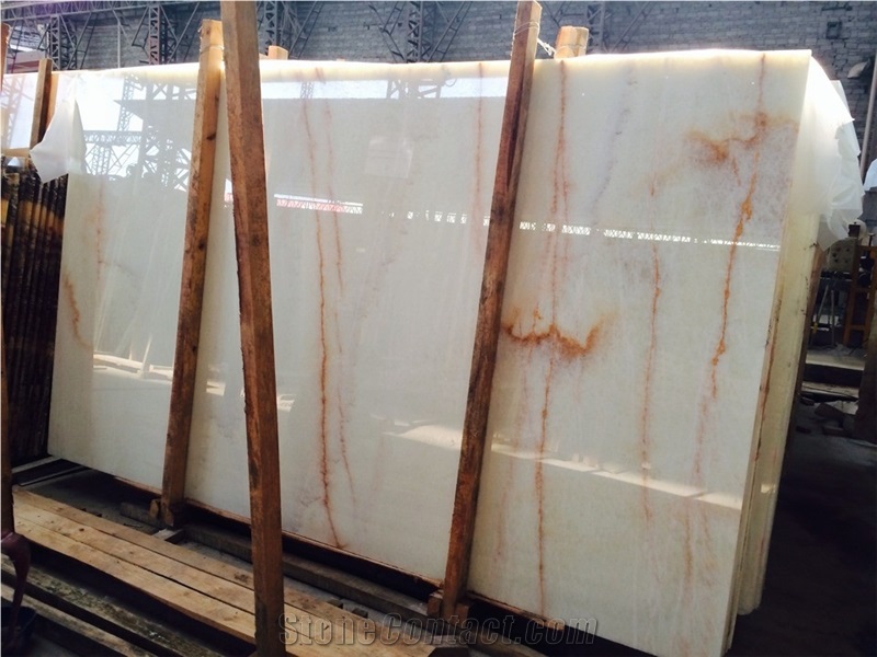 High Quality White Onyx Polished Tiles &Big Slab,Competitive Price Wall&Floor Covering