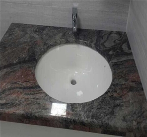 Multicolor Granite Bath Top ,Bathroom Countertop,Custom Vanity Top,Hotel Vanity Top,Red Granite