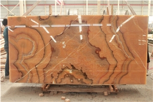 Orange Agate Onyx Marble Slab & Wall Covering & Floor Covering & Background & Wall Tiles ,Room or Table Decoration