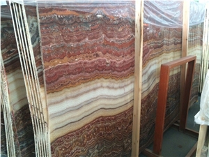 Red Onyx Slabs & Tile, Wall Cladding, Cut-To-Size for Floor Covering, Interior Decoration Indoor Metope, Stage Face Plate, Outdoor Metope