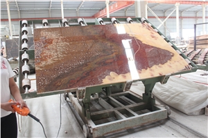 Ruby Onyx Polished Finshed Slab & Tiles & Background Wall &Table,China Red Onyx