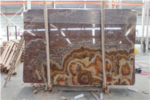 Ruby Onyx,Polished Onyx Slab /Tiles,Wall Covering,Floor Covering,China Red Onyx