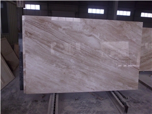 French Mocha Shower Thin Panel, Beige Marble Slabs for Bath Design