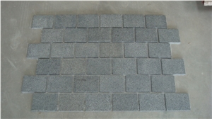 China Grey Granite Paving Stone Top Side Flamed,Other Saw Cut for Outdoor Paving Sets-Xiamen Songjia Stone Company