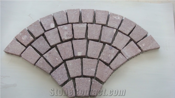 China Red Granite Paving Stone Top Side Flamed,Other Saw Cut for Outdoor Paving Sets-Xiamen Songjia Stone Company