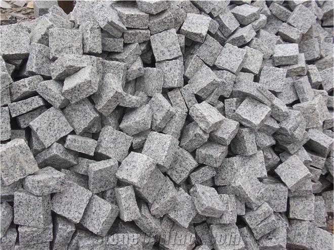 Grey Granite Cube Stone,China Dark Grey Granite Pavers