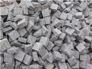 Grey Granite Cube Stone,China Dark Grey Granite Pavers