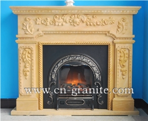 Marble Fireplace,Yellow Marble Fireplace Manufacturer,Marble Fireplace, Stone Fireplace Mantel