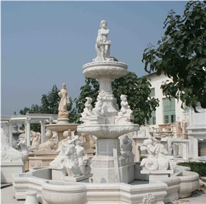 White Granite Garden Fountain,Granite Sculpture Fountain