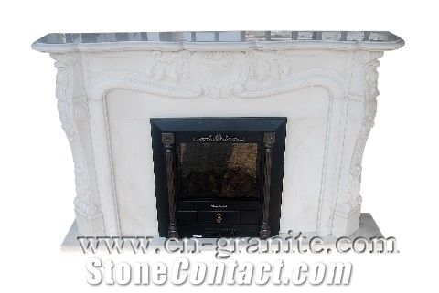 White Marble Fireplace,Marble Fireplace Mantel Manufacturer,Quarry Owner- Xiamen Songjia