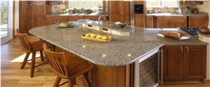 Beautiful and Competitive Grey Quartz Kitchen Table Tops, Standard Sizes 126 *63 and 118 *55 with the Best and 100% Guaranteed Quality and Services Kitchen Countertops,Precious Bar Tops