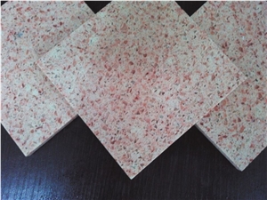 Beautiful Pink Engineered Quartz Stone with Iso/Nsf Certificate for Cut-To-Size Countertop,Using Recycled Materials, No Radiation, Environmentally-Friendly,Fit for Multifamily/Hospitality Projects