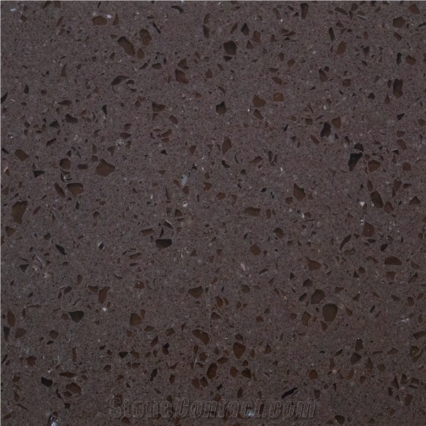 Coffee Brown Quartz Stone Tiles,Made by China Manufacturer