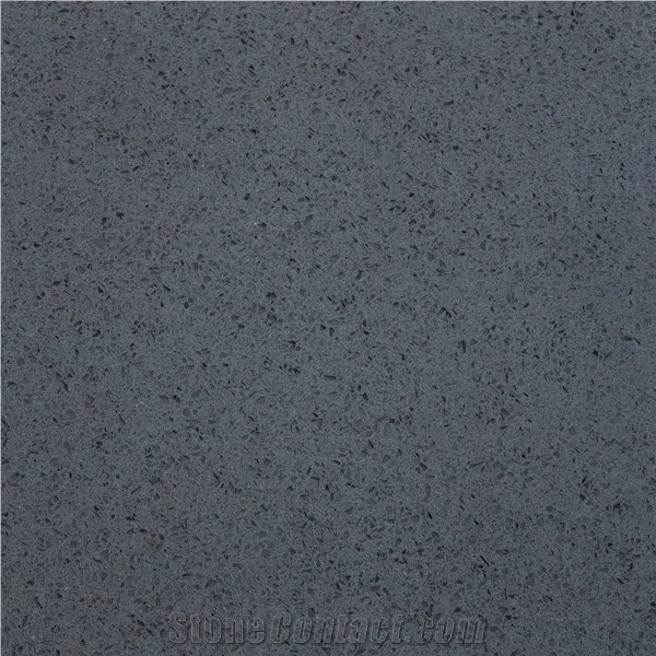 Dark Grey Chinese Engineered Quartz Stone Slabs Resistant to Scratch, Chemicals and Stain
