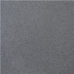 Dark Grey Manmade Quartz Stone Slab, Cut-To-Size Tile, Prefabricated Worktops for Project, with Polished Finishing and Eased Edges