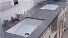 Double Bowl Offset Extra Deep Undermount Sink Countertop,Outstanding Pollution-Resistance High Quality Quartz Stone Surfaces with Eased Edge,Qualified for European Standards,More Durable Than Granite