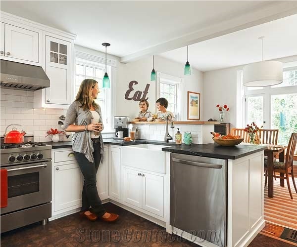 Kitchen-Counter Upgrade,A Cozy Kitchen with Easy-Care Countertop,Minus the Maintenance,Standard Sizes 126 63 and 118 55