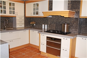 Light Grey Terrazzo Stone for Kitchen Worktops Resistant to Scratch, Stains,Chemicals and Bacteria