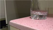 Pink Quartz Stone Countertop,Normally Produced Size 118*55 and 126*63,For Vanity Surround,Round Table Top,Kitchen Countertop,Top Quality and Service,More Durable Than Granite,Minus the Maintenance