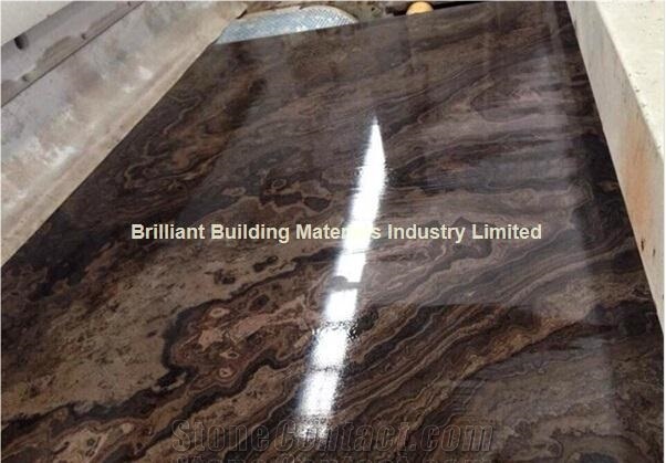 Brown Wooden Veins Marble Wall Tiles(Cross Cut), Canada Brown Marble Wall Covering Tiles Polished