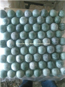 China Dark Green Marble Mosaic Half Ball Design