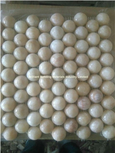 Honey Onyx Mosaic Tiles Half Ball Design