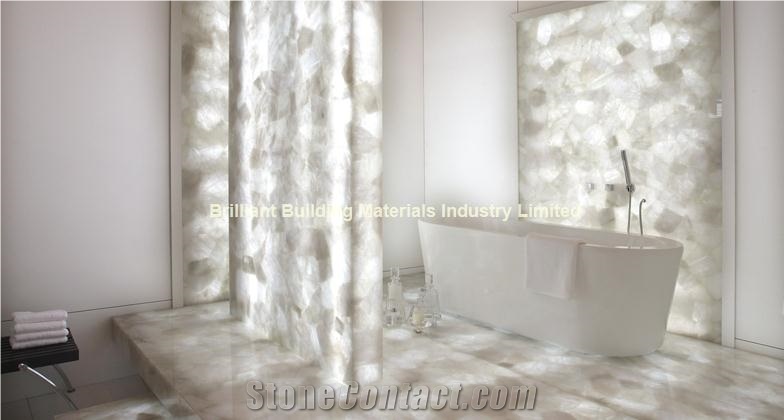 White Rock Crystal Bathroom Floor & Wall Tiles