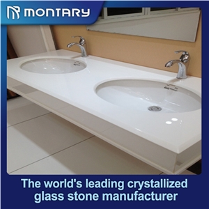 2015 High Quality Nano Glass One Piece Bathroom Sink and Countertop