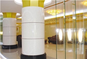 Artificial Crystal Glass Decorative Column in Stone Exterior