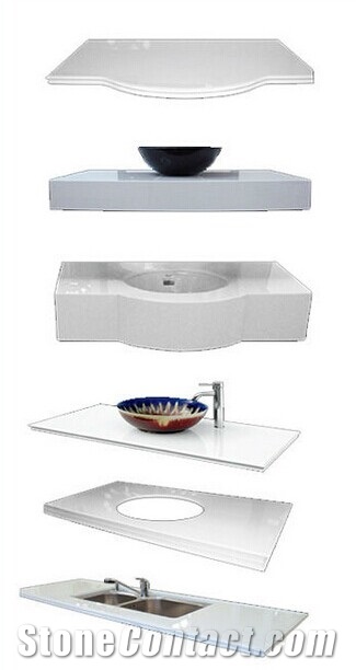 Marmoglass Nano Glass Countertop Bathroom, Crystallized Stone Countertop