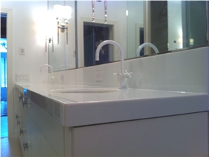 Nano Glass White Stone Bathroom Countertop