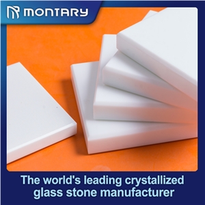 Pure White Nano Marmo Crystallized Glass Artificial Stone,Crystallized Stone