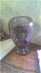 Vizag Blue Granite Memorial Vase
