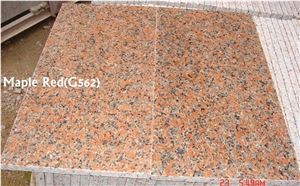 Cheap Chinese G562 Maple Red Granite Slabs & Tiles, China Red Granite