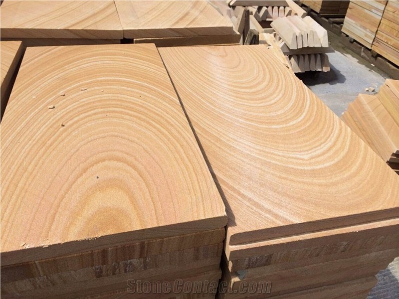 Chinese Yellow Sandstone Slabs & Tiles, China Yellow Sandstone