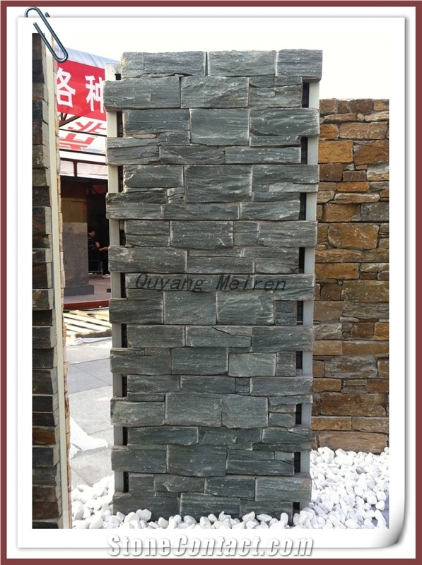 Green Cement Slate Wall Panel