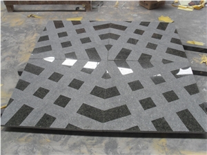 China Green Granite Sandblasted Tiles