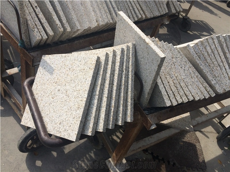 G682 Bush Hammered Tile,Golden Sand Granite Tile