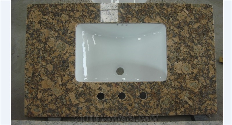 Giallo Fiorito Granite Bathroom Countertop