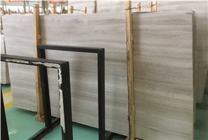 Factory Price White Grey Wooden Grain Marble Slabs & Tiles, Athens White Marble Slabs & Tiles