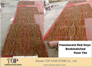 Pakistan Polished Red Onyx Stone Floor Tile