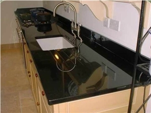 Polished Shanxi Black Granite Kitchen Worktops