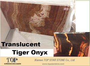 Translucent Tiger Onyx Jade Stone Tile,Multicolor Polished Onyx Tiles
