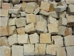 Cube Stone Landscaping Limestone, Beige Limestone Italy Cube Stone, Paving Sets